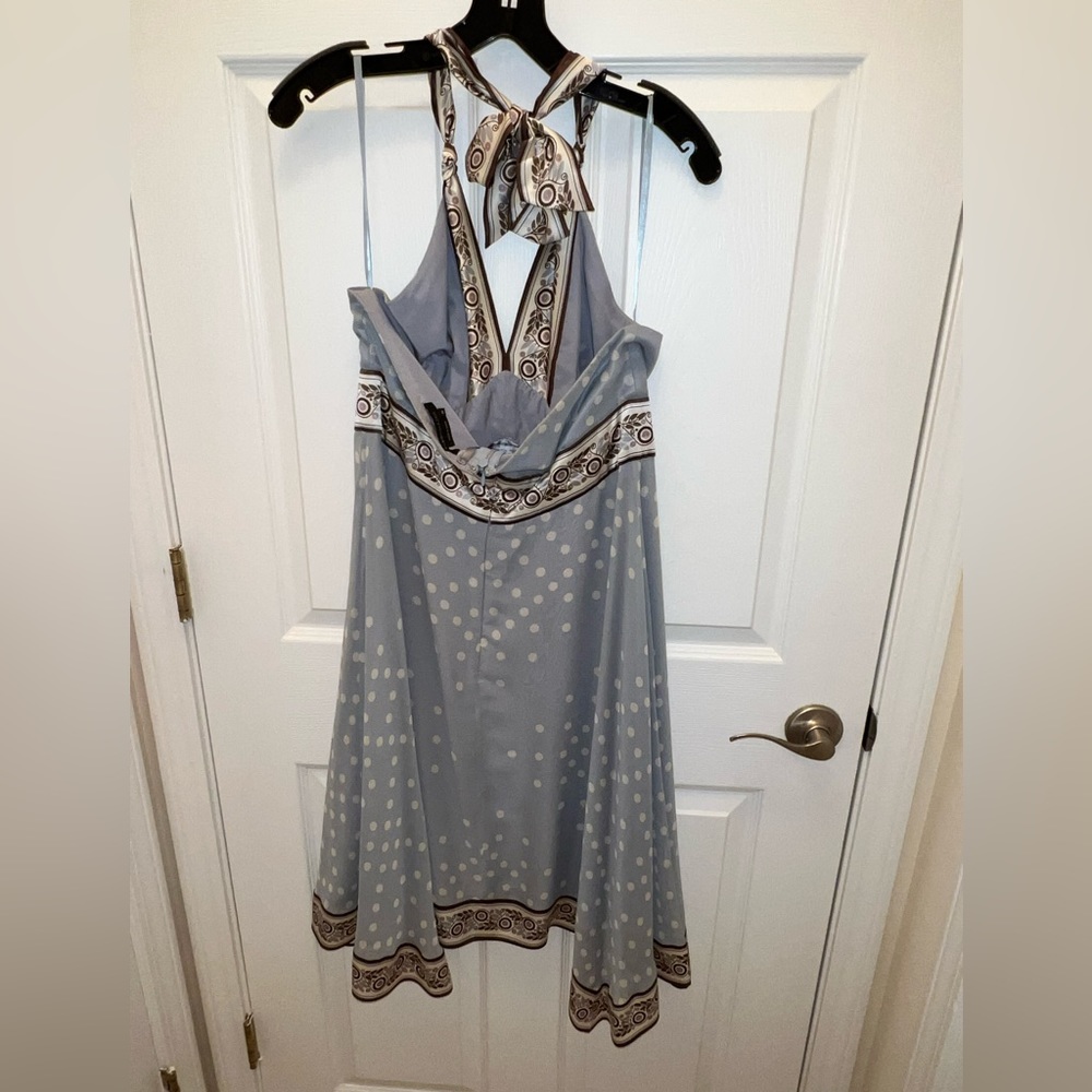 Gorgeous Max Azria BCBG silk halter dress. Worn once. Good condition. Size 10. - Picture 4 of 12